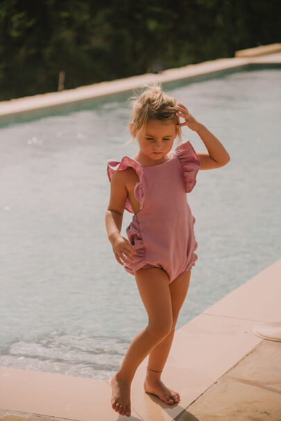 Lillie Romper - Dusty Pink