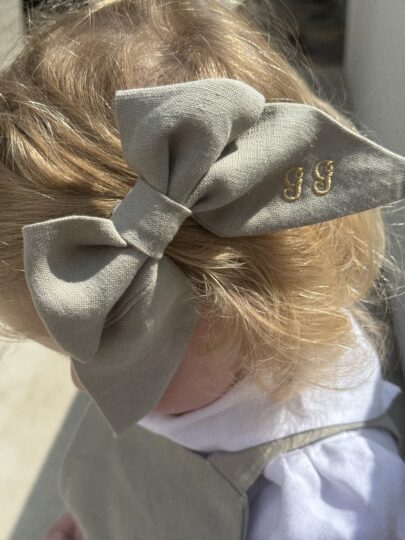 Linen Hair Bows - Small