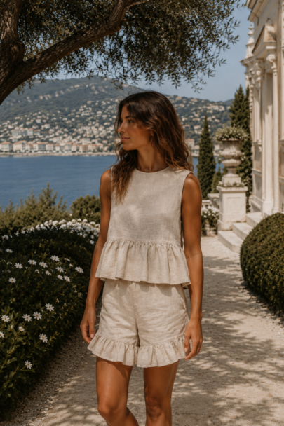 Womens Harper Top - Various linen colours