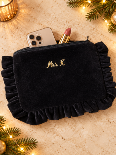 Black Velvet Small Clutch